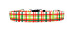 Light Christmas Plaid Dog Collar