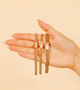 Load image into Gallery viewer, OLIVE & CHAIN Diamond Baguette Cuban Chain Bracelet - Yellow Gold, 8 inch