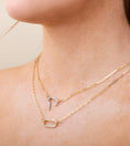 Load image into Gallery viewer, OLIVE & CHAIN Diamond Oval Connector Clasp - Rose Gold, 15mm