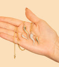 Load image into Gallery viewer, OLIVE & CHAIN Diamond Italian Horn Cornicello Necklace - Yellow Gold, Small, 18" cable