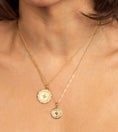 Load image into Gallery viewer, OLIVE & CHAIN Diamond Compass Medallion Disc Necklace