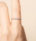 Load image into Gallery viewer, OLIVE & CHAIN Diamond Baguette Bar Set Band - White Gold, 7.5