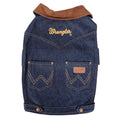 Load image into Gallery viewer, Wrangler Dark Denim Dog Jacket with Lining luxury boutique pet product from Southlake Paws