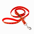 Load image into Gallery viewer, EcoBark Safety Orange Dog Leash- Padded Comfort Grip Leash with Dog Pattern - 4ft, 5ft, and 6ft Leash for Small and Medium Dogs