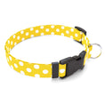 Load image into Gallery viewer, Personalized Lemon Polka Dot Dog Collar