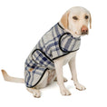 Load image into Gallery viewer, Gray and Blue Plaid Blanket Dog Coat