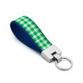 Load image into Gallery viewer, Lime Gingham Key Ring