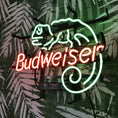 Load image into Gallery viewer, Lizard Budweiser Neon Light Sign