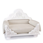 Luxury Dog Bed, Grace Kelly, Pure White
