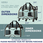 Luxury Rider Pet Carrier with Removable Wheels and Telescopic Handle