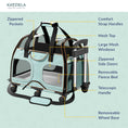 Load image into Gallery viewer, Luxury Rider Pet Carrier with Removable Wheels and Telescopic Handle
