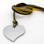 Necklace with heart tag