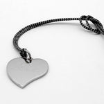 Necklace with heart tag