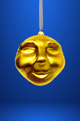Load image into Gallery viewer, Man in the Moon Glass Ornament (Gold)