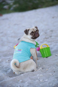 Load image into Gallery viewer, Parisian Pet 'Life's a Beach' Summer Dog T-Shirt – Comfortable Beach-Themed Pet Clothing for Dogs & Cats, Light Blue