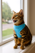 Load image into Gallery viewer, Parisian Pet 'Freedom Harness Polka Dot' for Dogs & Cats – Adjustable Blue Dog Harness, Stylish and Durable Fit