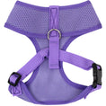 Load image into Gallery viewer, Adjustable lilac pet harness with breathable mesh, featuring a D-ring and buckles for a customizable fit for dogs and cats.