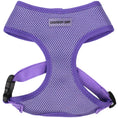 Load image into Gallery viewer, Adjustable lilac pet harness by Parisian Pet, featuring a breathable mesh design for comfort and durability.