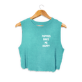 Load image into Gallery viewer, Puppies Make Me Happy Motto Crop Top | Present for Dog Lovers
