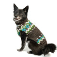 Load image into Gallery viewer, Charcoal Fairisle Wool Dog Sweater