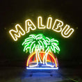 Load image into Gallery viewer, Malibu Beer Palm Tree Neon Signs
