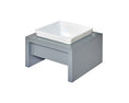 Load image into Gallery viewer, Bowsers Moderno Single Wood Dog Bowl Feeder in grey