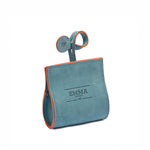 Blue nubuck leather dog waste bag holder