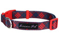Load image into Gallery viewer, Parisian Pet 'Scottish Plaid' Collar for Dogs & Cats – Durable Red Plaid Collar with Adjustable Strap for Small & Large Pets-Valentine's Day