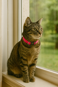 Load image into Gallery viewer, Parisian Pet 'Nylon Collar' for Dogs & Cats – Comfortable Pink Collar for Small Dogs, Adjustable Fit