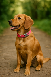 Parisian Pet 'Nylon Collar' for Dogs & Cats – Comfortable Pink Collar for Small Dogs, Adjustable Fit