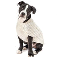 Load image into Gallery viewer, Natural Cable Knit Dog Sweater