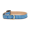 Load image into Gallery viewer, Up Country Navy Gingham Small Breed Dog Collar Made in USA