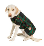 Navy Tartan Plaid Blanket Dog Coat