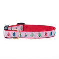 Load image into Gallery viewer, Up Country Pink Pines Narrow Cast Brass Dog Collar