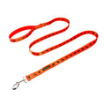 Load image into Gallery viewer, EcoBark Safety Orange Dog Leash- Padded Comfort Grip Leash with Dog Pattern - 4ft, 5ft, and 6ft Leash for Small and Medium Dogs