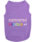 Load image into Gallery viewer, Parisian Pet 'Pampered Poochie' Luxury Dog Shirt – Trendy Embroidered Dog Apparel for Small Dogs & Cats, Purple