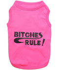 Load image into Gallery viewer, Parisian Pet 'Bitches Rule' Dog & Cat T-Shirt – Funny Embroidered Cotton Apparel, Comfortable & Stylish – Pink