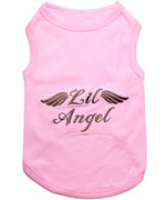 Parisian Pet 'Lil Angel' Dog & Cat T-Shirt – Cute Embroidered Cotton, Comfortable & Stylish – Pink