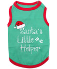 Load image into Gallery viewer, Parisian Pet 'Santa's Little Helper' Dog & Cat Shirt - Christmas Pet Apparel, Green