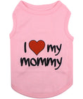 Load image into Gallery viewer, Parisian Pet 'I Love Mommy' Dog & Cat Shirt - Cute Pet T-Shirt, Pink-Valentine's Day