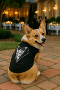 Load image into Gallery viewer, Parisian Pet 'Tuxedo' Stylish Dog Outfit – Premium Cotton Formal Wear for Special Occasions, Black