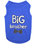 Load image into Gallery viewer, Parisian Pet 'Big Brother' Embroidered Pet T-Shirt – Cute Sibling Announcement Dog Shirt for Dogs & Cats, Blue