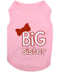 Load image into Gallery viewer, Parisian Pet 'Big Sister' Trendy Dog Apparel – Breathable Embroidered Pet Wear for Dogs & Cats, Pink