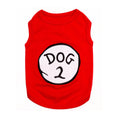 Load image into Gallery viewer, Parisian Pet 'Dog 2' Funny Slogan Dog Shirt – Playful Embroidered Pet Apparel for Dogs & Cats, Red