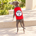Load image into Gallery viewer, Parisian Pet 'Dog 2' Funny Slogan Dog Shirt – Playful Embroidered Pet Apparel for Dogs & Cats, Red
