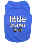 Load image into Gallery viewer, Parisian Pet 'Little Brother' Dog Shirt - Dog Sibling Shirt for Dogs & Cats, Blue