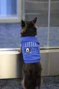 Load image into Gallery viewer, Parisian Pet 'Little Monster' Embroidered Dog & Cat Shirt - Funny Pet Apparel, Blue