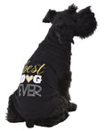 Load image into Gallery viewer, Parisian Pet 'Best Dog Ever' Cute Slogan Dog T-Shirt – Premium Cotton Pet Wear for Small Dogs & Cats, Black-Valentine's Day