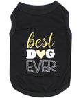 Load image into Gallery viewer, Parisian Pet 'Best Dog Ever' Cute Slogan Dog T-Shirt – Premium Cotton Pet Wear for Small Dogs & Cats, Black-Valentine's Day