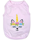 Load image into Gallery viewer, Parisian Pet 'Unicorn' Embroidered Dog Shirt – Magical Cotton Pet T-Shirt for Dogs & Cats, Pink